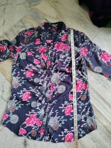 Floral Print Button-Up Shirt