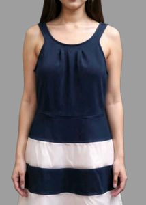 Striped Sleeveless Halter Dress Size XS