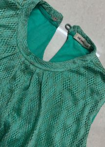 Elegant Teal Maxi Dress Back side sem t