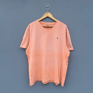 Ralph Lauren Coral V-Neck Polo T-Shirt