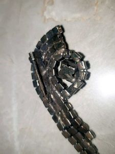 Sparkling Black &amp; Clear Rhinestone Brooch