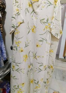 White Floral Print dress
