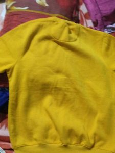 Yellow 'Life' Print Sweater