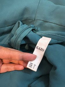 Kazo Teal Spaghetti Strap Jumpsuit