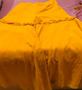 Yellow Mirror Work sharara set