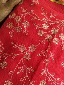 Ombre Embroidered fancy Saree with Tassels