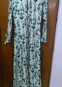 Front Cut White Kurta