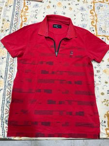 Red Polo Shirt Spykar(M SIZE)