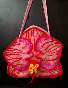 Handmade Crochet Orchid Bag