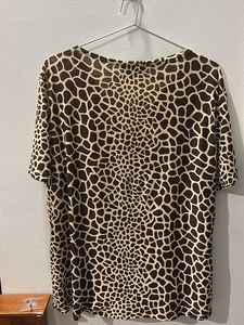Animal Print Top with Embellishments