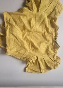 Yellow Cotton Crop Top