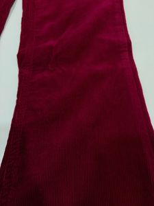 corduroy burgundy Bell Bottom Pants