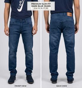 Men's Premium Dark Blue Slim-Fit Jeans 👖✨