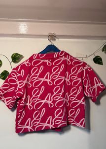 Vibrant Pink Cropped Shirt