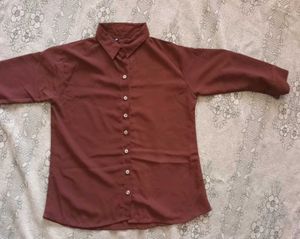 Classic Maroon Button-Up Shirt