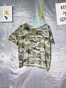 Zara Camouflage Print T-Shirt