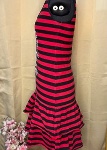 Red &amp; Black Striped Betty Boop Dress