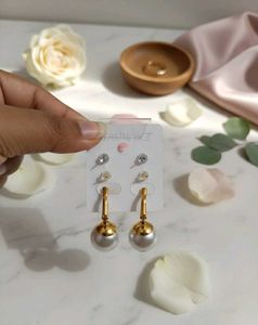 Elegant Pearl Earrings Set – “Excellent” 🤍