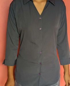 Classic Grey Button-Up Shirt