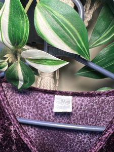 Purple Velvet Leopard Print Top