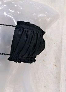 Black Ruched Bikini Top