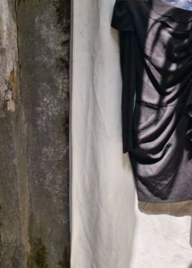 46910. Elegant Black Ruffle Dress