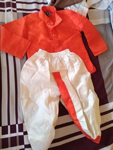 Orange Kurta with Dhoti Pants