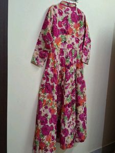 Magenta Ethnic Palazzo Pants and indo western slit