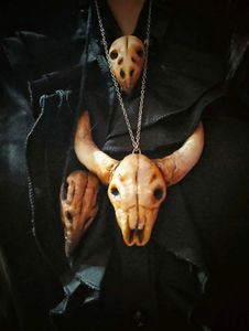 Raven Skull Gothic Pendant