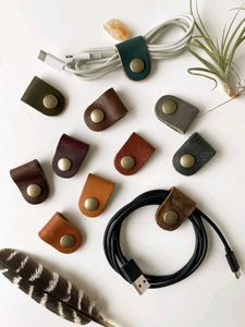 Leather Cord Organizer Holder Tidies Combo Pack