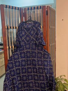 Beautiful Blue Printed Kurta cum dress