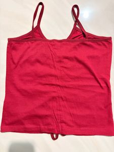 Women's Red Ruched Cami Top