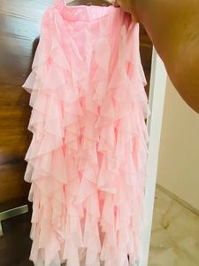 Pink Flare 3/4th Skirt