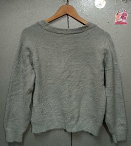 Fluffy Cozy Grey Cardigan