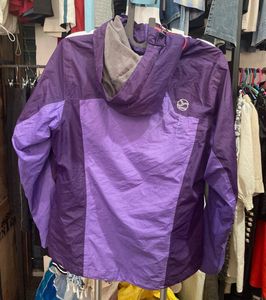 Purple Hooded Rain Jacket