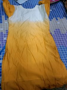 Party Wear Double Shade Yellow Sharara Suit In L