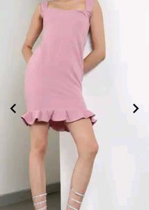 Chic Pink Sleeveless Mini Dress