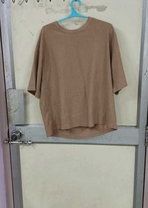 Comfortable Tan Waffle Knit Top