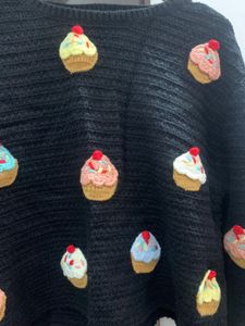 Cute ZARA Cupcake Knit Sweater