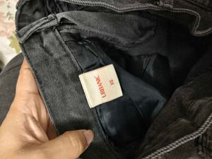 Urbanic charcoal Wide-Leg Ankle-Cut Jeans