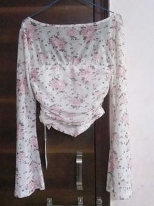 Floral Print Square Neck Top