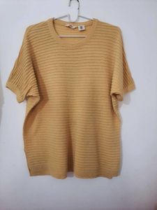 Mustard Yellow Textured Knit Top