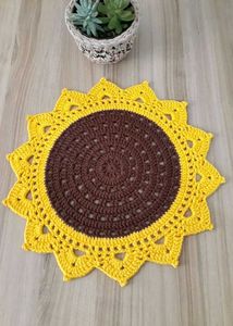 Handmade Crochet Sunflower Doily