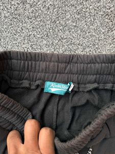 Black Track Pants with White Stripes