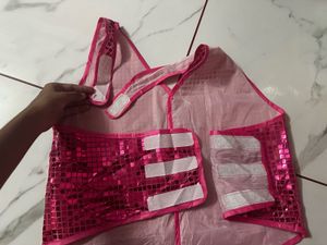 Sparkly Pink Halter Vest Top