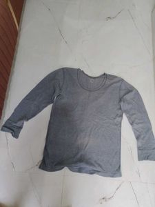 Comfortable Grey Long Sleeve Top