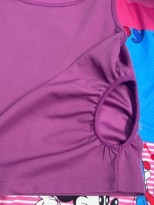 Purple Ruched Tank Top