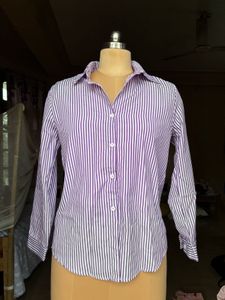 Lavender stripe Cotton shirt