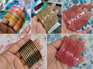 Set of 5 Glass Bangles