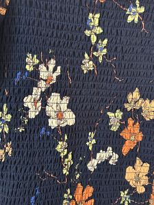Harpa Navy Blue Floral Bell Sleeve Top
